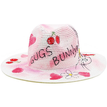 chapeau de paille imprimé
